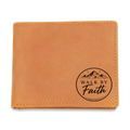 Walk By Faith Christian Leather Wallet | Men's Faith Bifold Wallet