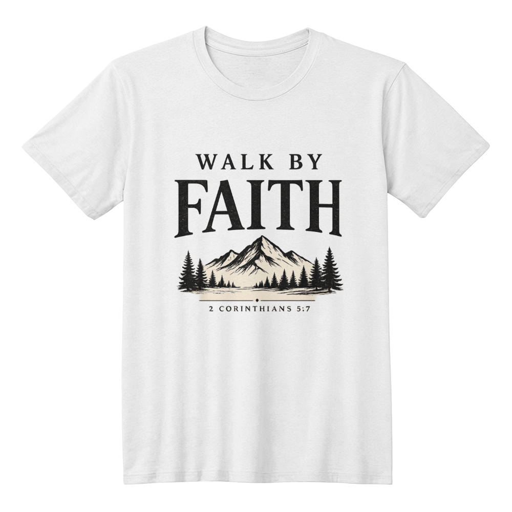 Walk By Faith Christian T-Shirt | Unisex Faith Graphic Tee