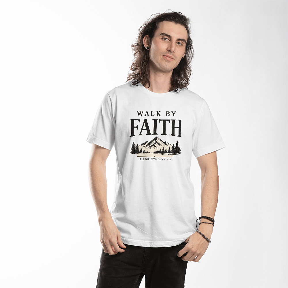 Walk By Faith Christian T-Shirt | Unisex Faith Graphic Tee
