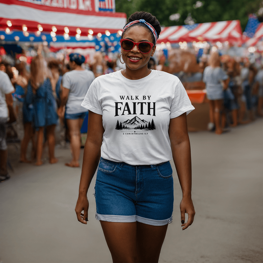 Walk By Faith Christian T-Shirt | Unisex Faith Graphic Tee