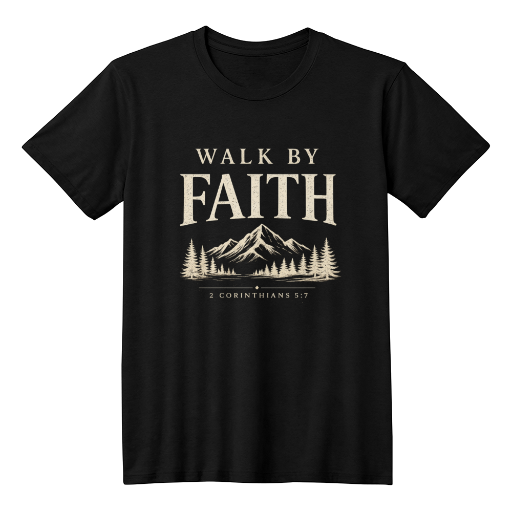 Walk By Faith Christian T-Shirt | Unisex Faith Graphic Tee