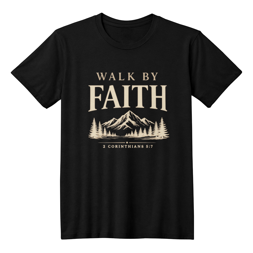 Walk By Faith Christian T-Shirt | Unisex Faith Graphic Tee
