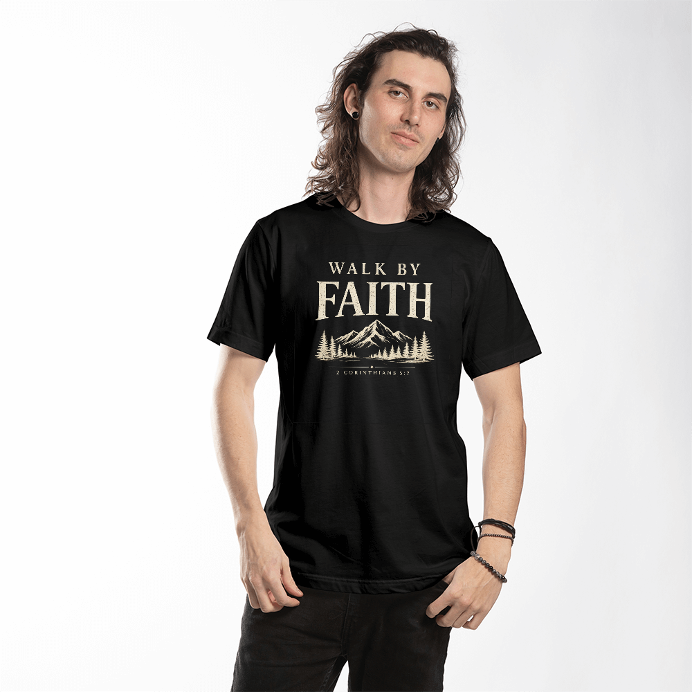 Walk By Faith Christian T-Shirt | Unisex Faith Graphic Tee
