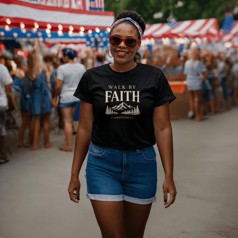 Walk By Faith Christian T-Shirt | Unisex Faith Graphic Tee