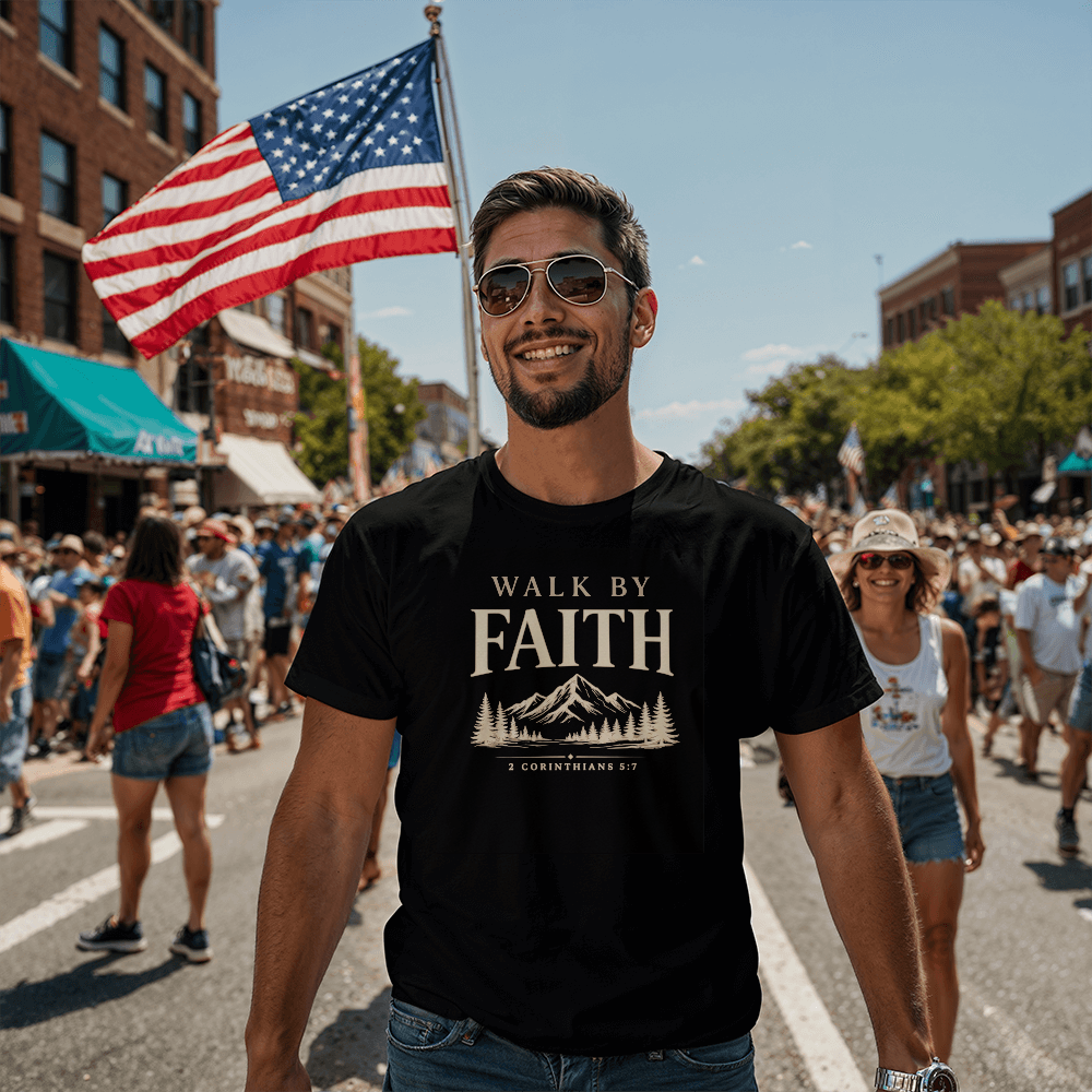 Walk By Faith Christian T-Shirt | Unisex Faith Graphic Tee