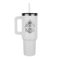 Jesus Is King Christian Tumbler | 40 oz Insulated Faith Travel Cup