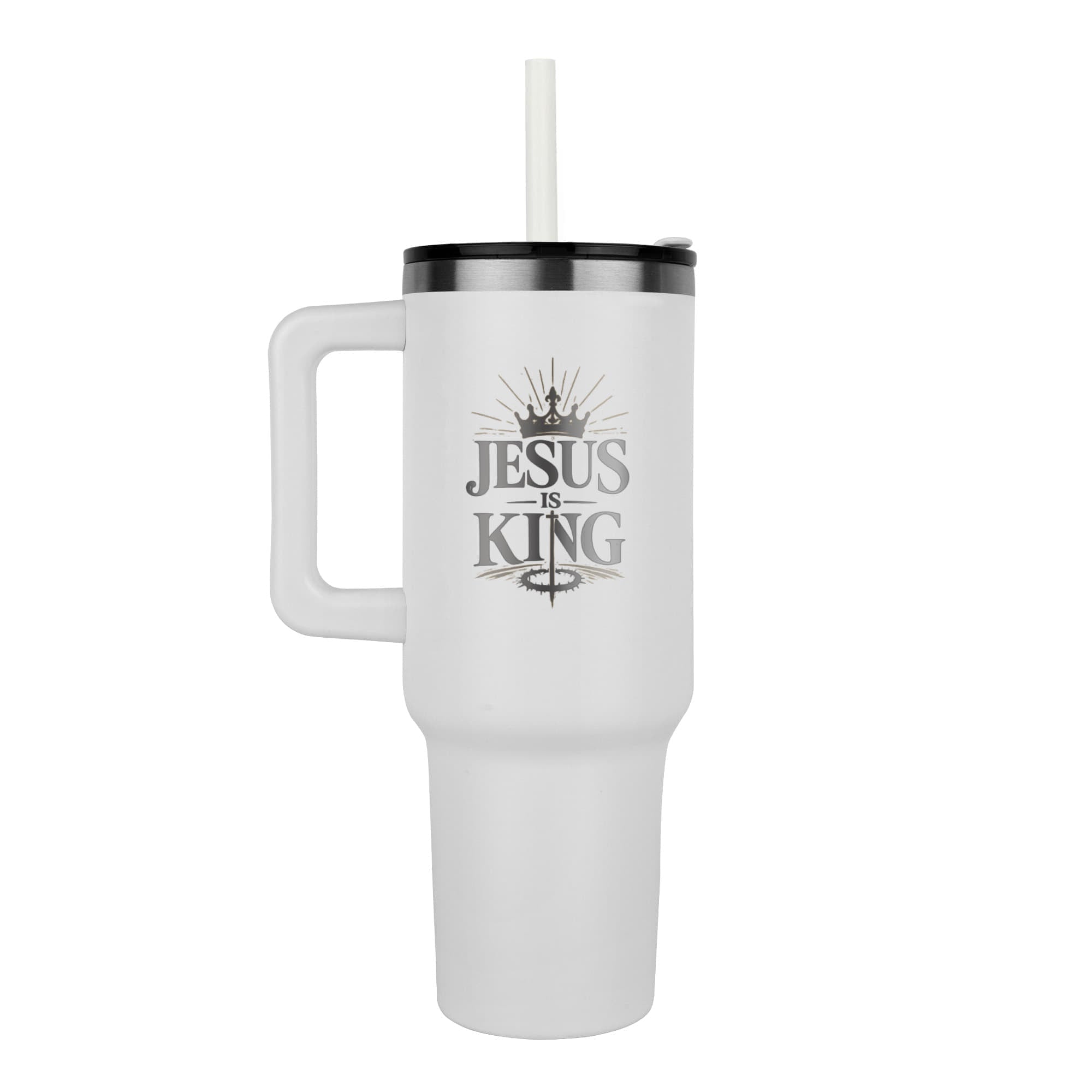 Jesus Is King Christian Tumbler | Faith-Based Stainless Steel Travel Mug