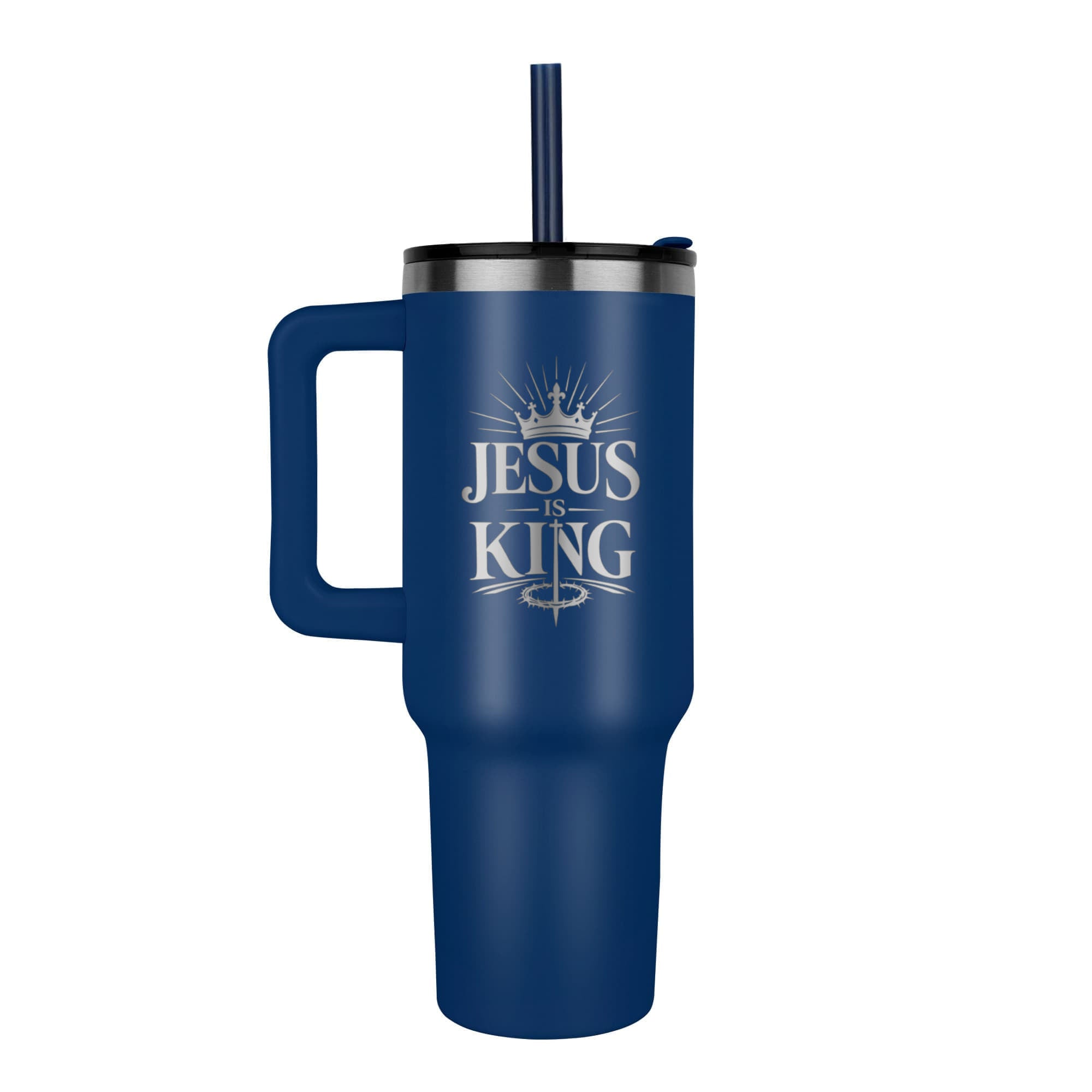 Jesus Is King Christian Tumbler | 40 oz Insulated Faith Travel Cup