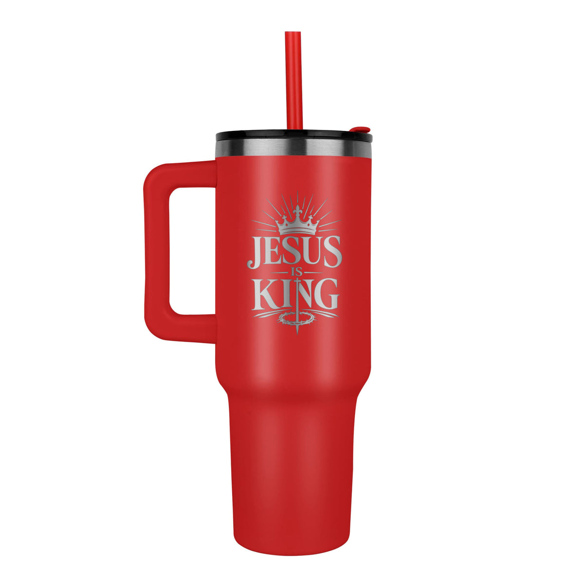 Jesus Is King Christian Tumbler | 40 oz Insulated Faith Travel Cup