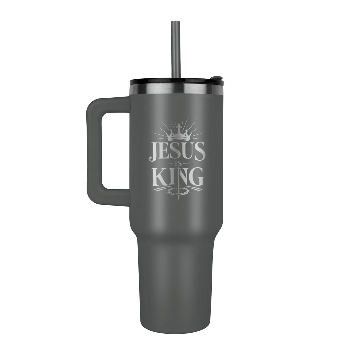 Jesus Is King Christian Tumbler | 40 oz Insulated Faith Travel Cup